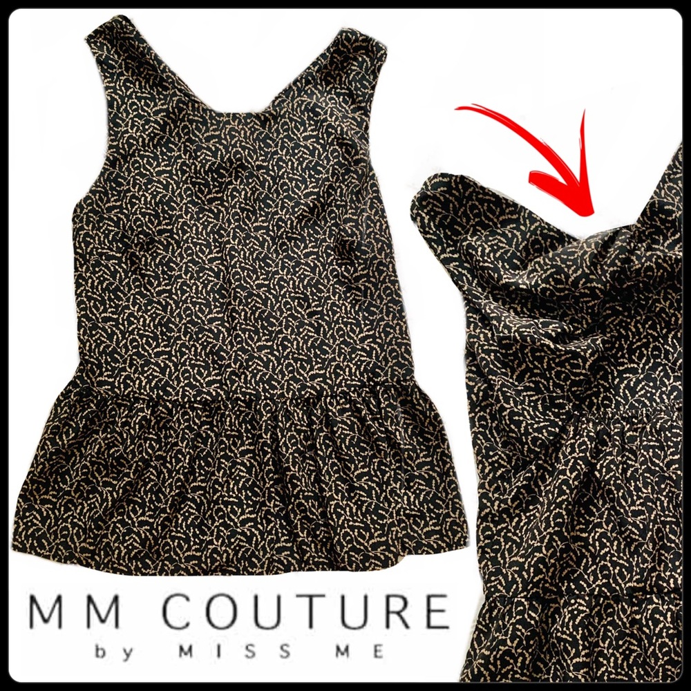 Sleeveless twist back peplum top